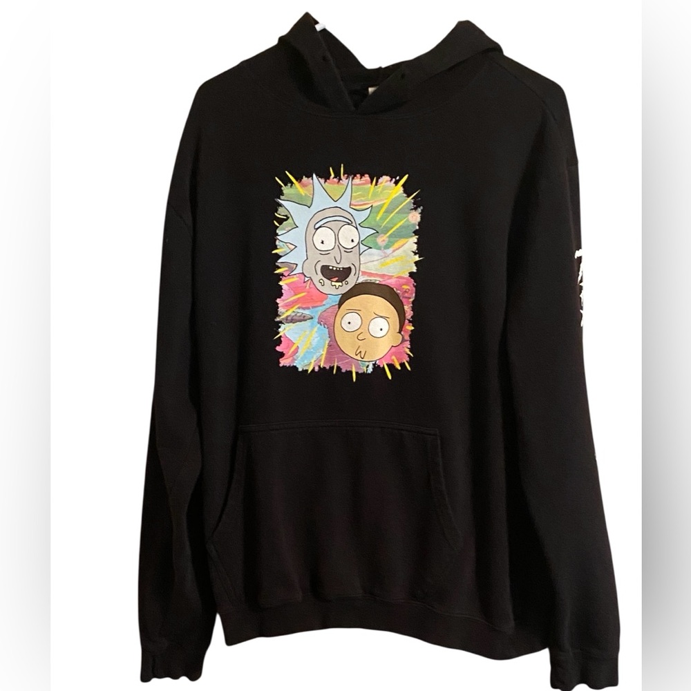 Rick and Morty Graphic Hoodie Black Large